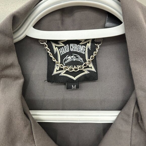 Hard Chrome Gear Bowling/Biker /Work Button Up Shirt Men's Size M Vintage 1990s - Picture 2 of 12